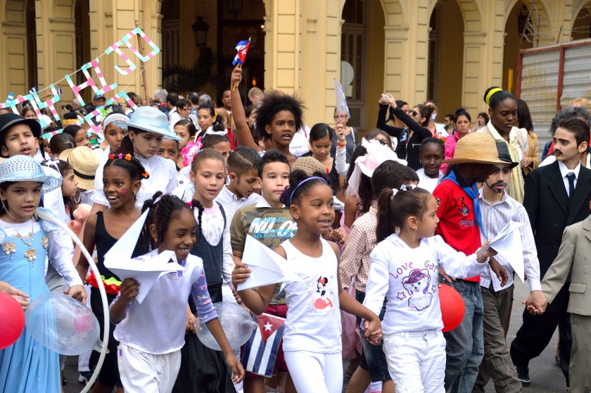School children celebrating Jose Marti's birthday