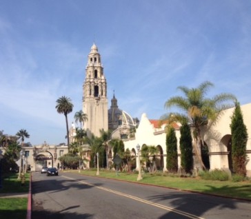 The California Tower was designed in the Spanish Colonial Revival Style
